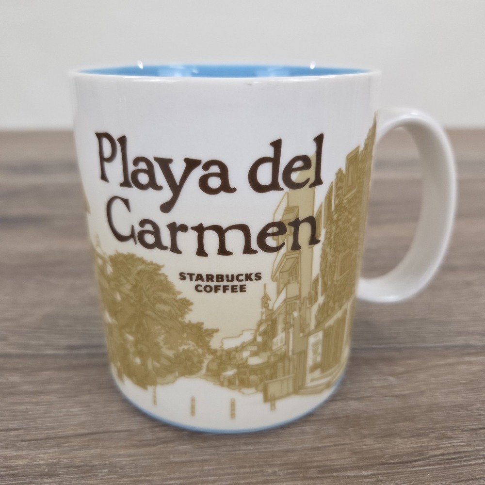 Starbucks Coffee Cup Mug 16oz Playa del Carmen Global City Icon Collector Series